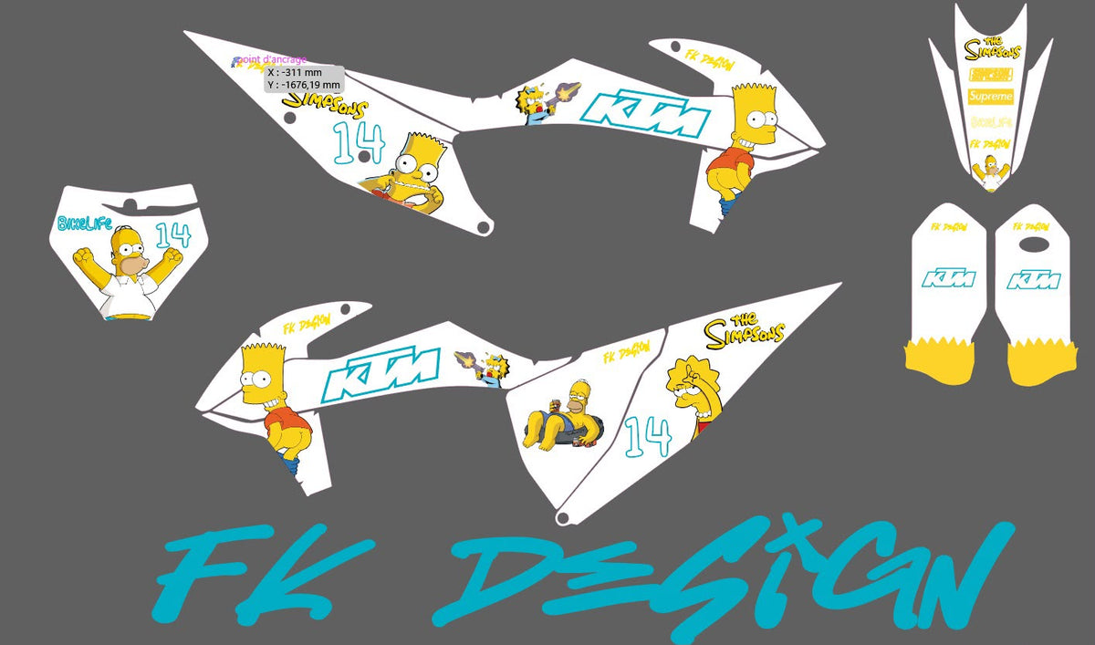 Déco KTM – Simpsons blanc 14