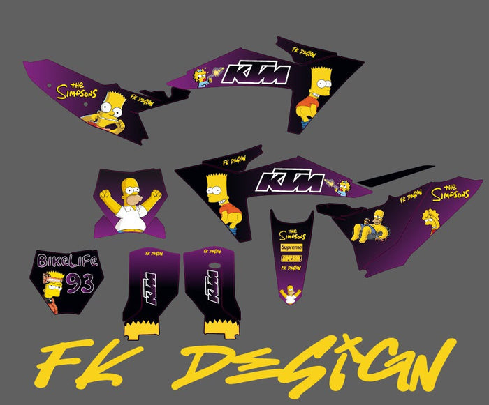 Déco KTM – Simpsons violet 93