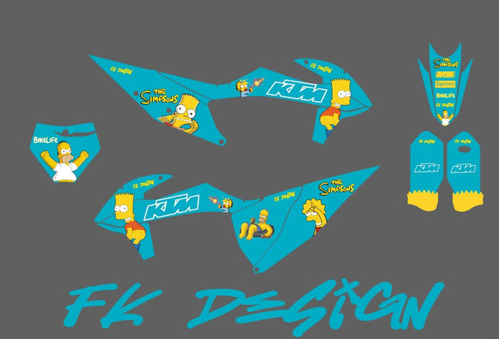 Déco KTM – Simpsons turquoise